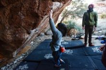 Bouldering in Hueco Tanks on 12/30/2018 with Blue Lizard Climbing and Yoga

Filename: SRM_20181230_1713181.jpg
Aperture: f/4.0
Shutter Speed: 1/200
Body: Canon EOS-1D Mark II
Lens: Canon EF 16-35mm f/2.8 L