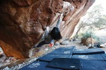 Bouldering in Hueco Tanks on 12/30/2018 with Blue Lizard Climbing and Yoga

Filename: SRM_20181230_1714570.jpg
Aperture: f/2.8
Shutter Speed: 1/200
Body: Canon EOS-1D Mark II
Lens: Canon EF 16-35mm f/2.8 L