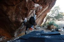 Bouldering in Hueco Tanks on 12/30/2018 with Blue Lizard Climbing and Yoga

Filename: SRM_20181230_1715060.jpg
Aperture: f/4.0
Shutter Speed: 1/200
Body: Canon EOS-1D Mark II
Lens: Canon EF 16-35mm f/2.8 L