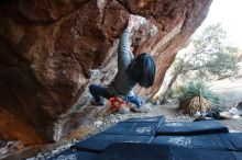 Bouldering in Hueco Tanks on 12/30/2018 with Blue Lizard Climbing and Yoga

Filename: SRM_20181230_1715070.jpg
Aperture: f/3.5
Shutter Speed: 1/200
Body: Canon EOS-1D Mark II
Lens: Canon EF 16-35mm f/2.8 L
