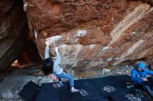 Bouldering in Hueco Tanks on 12/30/2018 with Blue Lizard Climbing and Yoga

Filename: SRM_20181230_1716420.jpg
Aperture: f/4.0
Shutter Speed: 1/200
Body: Canon EOS-1D Mark II
Lens: Canon EF 16-35mm f/2.8 L