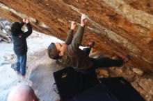 Bouldering in Hueco Tanks on 12/30/2018 with Blue Lizard Climbing and Yoga

Filename: SRM_20181230_1741070.jpg
Aperture: f/3.2
Shutter Speed: 1/250
Body: Canon EOS-1D Mark II
Lens: Canon EF 50mm f/1.8 II