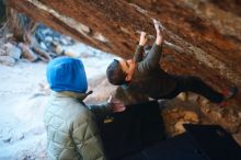 Bouldering in Hueco Tanks on 12/30/2018 with Blue Lizard Climbing and Yoga

Filename: SRM_20181230_1748400.jpg
Aperture: f/2.0
Shutter Speed: 1/250
Body: Canon EOS-1D Mark II
Lens: Canon EF 50mm f/1.8 II