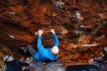 Bouldering in Hueco Tanks on 12/30/2018 with Blue Lizard Climbing and Yoga

Filename: SRM_20181230_1801380.jpg
Aperture: f/2.8
Shutter Speed: 1/60
Body: Canon EOS-1D Mark II
Lens: Canon EF 16-35mm f/2.8 L