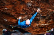 Bouldering in Hueco Tanks on 12/30/2018 with Blue Lizard Climbing and Yoga

Filename: SRM_20181230_1801410.jpg
Aperture: f/2.8
Shutter Speed: 1/60
Body: Canon EOS-1D Mark II
Lens: Canon EF 16-35mm f/2.8 L