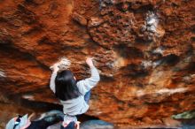 Bouldering in Hueco Tanks on 12/30/2018 with Blue Lizard Climbing and Yoga

Filename: SRM_20181230_1804030.jpg
Aperture: f/2.8
Shutter Speed: 1/40
Body: Canon EOS-1D Mark II
Lens: Canon EF 16-35mm f/2.8 L