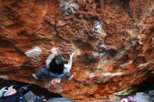 Bouldering in Hueco Tanks on 12/30/2018 with Blue Lizard Climbing and Yoga

Filename: SRM_20181230_1806230.jpg
Aperture: f/2.8
Shutter Speed: 1/25
Body: Canon EOS-1D Mark II
Lens: Canon EF 16-35mm f/2.8 L