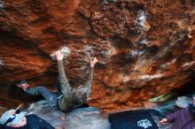 Bouldering in Hueco Tanks on 12/30/2018 with Blue Lizard Climbing and Yoga

Filename: SRM_20181230_1807020.jpg
Aperture: f/2.8
Shutter Speed: 1/30
Body: Canon EOS-1D Mark II
Lens: Canon EF 16-35mm f/2.8 L