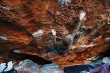 Bouldering in Hueco Tanks on 12/30/2018 with Blue Lizard Climbing and Yoga

Filename: SRM_20181230_1807180.jpg
Aperture: f/2.8
Shutter Speed: 1/30
Body: Canon EOS-1D Mark II
Lens: Canon EF 16-35mm f/2.8 L