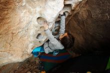 Bouldering in Hueco Tanks on 01/01/2019 with Blue Lizard Climbing and Yoga

Filename: SRM_20190101_1038370.jpg
Aperture: f/3.5
Shutter Speed: 1/200
Body: Canon EOS-1D Mark II
Lens: Canon EF 16-35mm f/2.8 L