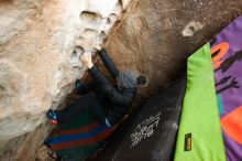 Bouldering in Hueco Tanks on 01/01/2019 with Blue Lizard Climbing and Yoga

Filename: SRM_20190101_1042300.jpg
Aperture: f/2.8
Shutter Speed: 1/200
Body: Canon EOS-1D Mark II
Lens: Canon EF 16-35mm f/2.8 L