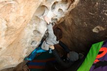 Bouldering in Hueco Tanks on 01/01/2019 with Blue Lizard Climbing and Yoga

Filename: SRM_20190101_1049140.jpg
Aperture: f/4.5
Shutter Speed: 1/200
Body: Canon EOS-1D Mark II
Lens: Canon EF 16-35mm f/2.8 L