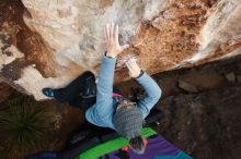 Bouldering in Hueco Tanks on 01/01/2019 with Blue Lizard Climbing and Yoga

Filename: SRM_20190101_1108080.jpg
Aperture: f/5.0
Shutter Speed: 1/250
Body: Canon EOS-1D Mark II
Lens: Canon EF 16-35mm f/2.8 L