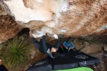Bouldering in Hueco Tanks on 01/01/2019 with Blue Lizard Climbing and Yoga

Filename: SRM_20190101_1112130.jpg
Aperture: f/4.0
Shutter Speed: 1/200
Body: Canon EOS-1D Mark II
Lens: Canon EF 16-35mm f/2.8 L