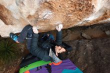 Bouldering in Hueco Tanks on 01/01/2019 with Blue Lizard Climbing and Yoga

Filename: SRM_20190101_1112260.jpg
Aperture: f/5.0
Shutter Speed: 1/200
Body: Canon EOS-1D Mark II
Lens: Canon EF 16-35mm f/2.8 L