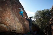 Bouldering in Hueco Tanks on 01/01/2019 with Blue Lizard Climbing and Yoga

Filename: SRM_20190101_1219030.jpg
Aperture: f/7.1
Shutter Speed: 1/250
Body: Canon EOS-1D Mark II
Lens: Canon EF 16-35mm f/2.8 L
