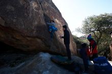 Bouldering in Hueco Tanks on 01/01/2019 with Blue Lizard Climbing and Yoga

Filename: SRM_20190101_1227040.jpg
Aperture: f/7.1
Shutter Speed: 1/250
Body: Canon EOS-1D Mark II
Lens: Canon EF 16-35mm f/2.8 L