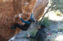 Bouldering in Hueco Tanks on 01/01/2019 with Blue Lizard Climbing and Yoga

Filename: SRM_20190101_1321450.jpg
Aperture: f/4.0
Shutter Speed: 1/250
Body: Canon EOS-1D Mark II
Lens: Canon EF 50mm f/1.8 II