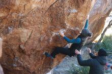 Bouldering in Hueco Tanks on 01/01/2019 with Blue Lizard Climbing and Yoga

Filename: SRM_20190101_1321480.jpg
Aperture: f/3.5
Shutter Speed: 1/250
Body: Canon EOS-1D Mark II
Lens: Canon EF 50mm f/1.8 II