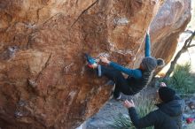 Bouldering in Hueco Tanks on 01/01/2019 with Blue Lizard Climbing and Yoga

Filename: SRM_20190101_1321520.jpg
Aperture: f/4.0
Shutter Speed: 1/250
Body: Canon EOS-1D Mark II
Lens: Canon EF 50mm f/1.8 II