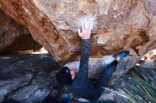 Bouldering in Hueco Tanks on 01/01/2019 with Blue Lizard Climbing and Yoga

Filename: SRM_20190101_1342160.jpg
Aperture: f/5.0
Shutter Speed: 1/250
Body: Canon EOS-1D Mark II
Lens: Canon EF 16-35mm f/2.8 L