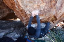 Bouldering in Hueco Tanks on 01/01/2019 with Blue Lizard Climbing and Yoga

Filename: SRM_20190101_1342210.jpg
Aperture: f/5.0
Shutter Speed: 1/250
Body: Canon EOS-1D Mark II
Lens: Canon EF 16-35mm f/2.8 L