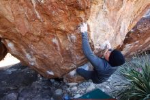 Bouldering in Hueco Tanks on 01/01/2019 with Blue Lizard Climbing and Yoga

Filename: SRM_20190101_1342310.jpg
Aperture: f/4.0
Shutter Speed: 1/250
Body: Canon EOS-1D Mark II
Lens: Canon EF 16-35mm f/2.8 L