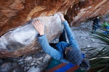 Bouldering in Hueco Tanks on 01/01/2019 with Blue Lizard Climbing and Yoga

Filename: SRM_20190101_1356180.jpg
Aperture: f/4.5
Shutter Speed: 1/250
Body: Canon EOS-1D Mark II
Lens: Canon EF 16-35mm f/2.8 L