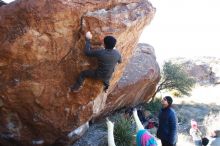 Bouldering in Hueco Tanks on 01/01/2019 with Blue Lizard Climbing and Yoga

Filename: SRM_20190101_1359100.jpg
Aperture: f/6.3
Shutter Speed: 1/250
Body: Canon EOS-1D Mark II
Lens: Canon EF 16-35mm f/2.8 L