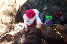 Bouldering in Hueco Tanks on 01/01/2019 with Blue Lizard Climbing and Yoga

Filename: SRM_20190101_1429300.jpg
Aperture: f/7.1
Shutter Speed: 1/250
Body: Canon EOS-1D Mark II
Lens: Canon EF 16-35mm f/2.8 L