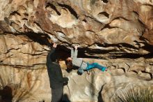 Bouldering in Hueco Tanks on 01/01/2019 with Blue Lizard Climbing and Yoga

Filename: SRM_20190101_1653120.jpg
Aperture: f/4.0
Shutter Speed: 1/800
Body: Canon EOS-1D Mark II
Lens: Canon EF 50mm f/1.8 II