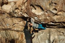 Bouldering in Hueco Tanks on 01/01/2019 with Blue Lizard Climbing and Yoga

Filename: SRM_20190101_1653290.jpg
Aperture: f/4.0
Shutter Speed: 1/1000
Body: Canon EOS-1D Mark II
Lens: Canon EF 50mm f/1.8 II