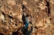 Bouldering in Hueco Tanks on 01/01/2019 with Blue Lizard Climbing and Yoga

Filename: SRM_20190101_1655090.jpg
Aperture: f/4.0
Shutter Speed: 1/800
Body: Canon EOS-1D Mark II
Lens: Canon EF 50mm f/1.8 II
