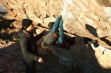 Bouldering in Hueco Tanks on 01/01/2019 with Blue Lizard Climbing and Yoga

Filename: SRM_20190101_1730060.jpg
Aperture: f/4.0
Shutter Speed: 1/250
Body: Canon EOS-1D Mark II
Lens: Canon EF 50mm f/1.8 II