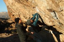 Bouldering in Hueco Tanks on 01/01/2019 with Blue Lizard Climbing and Yoga

Filename: SRM_20190101_1730210.jpg
Aperture: f/4.0
Shutter Speed: 1/400
Body: Canon EOS-1D Mark II
Lens: Canon EF 50mm f/1.8 II