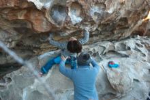 Bouldering in Hueco Tanks on 01/01/2019 with Blue Lizard Climbing and Yoga

Filename: SRM_20190101_1740380.jpg
Aperture: f/4.0
Shutter Speed: 1/30
Body: Canon EOS-1D Mark II
Lens: Canon EF 50mm f/1.8 II