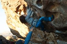 Bouldering in Hueco Tanks on 01/01/2019 with Blue Lizard Climbing and Yoga

Filename: SRM_20190101_1745570.jpg
Aperture: f/4.0
Shutter Speed: 1/500
Body: Canon EOS-1D Mark II
Lens: Canon EF 50mm f/1.8 II
