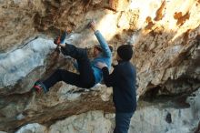 Bouldering in Hueco Tanks on 01/01/2019 with Blue Lizard Climbing and Yoga

Filename: SRM_20190101_1754450.jpg
Aperture: f/3.2
Shutter Speed: 1/400
Body: Canon EOS-1D Mark II
Lens: Canon EF 50mm f/1.8 II