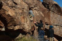 Bouldering in Hueco Tanks on 12/31/2018 with Blue Lizard Climbing and Yoga

Filename: SRM_20181231_1447540.jpg
Aperture: f/6.3
Shutter Speed: 1/500
Body: Canon EOS-1D Mark II
Lens: Canon EF 50mm f/1.8 II