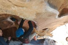 Bouldering in Hueco Tanks on 12/31/2018 with Blue Lizard Climbing and Yoga

Filename: SRM_20181231_1511060.jpg
Aperture: f/4.0
Shutter Speed: 1/320
Body: Canon EOS-1D Mark II
Lens: Canon EF 50mm f/1.8 II