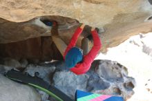 Bouldering in Hueco Tanks on 12/31/2018 with Blue Lizard Climbing and Yoga

Filename: SRM_20181231_1520050.jpg
Aperture: f/4.0
Shutter Speed: 1/250
Body: Canon EOS-1D Mark II
Lens: Canon EF 50mm f/1.8 II