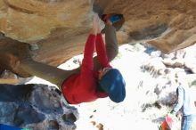 Bouldering in Hueco Tanks on 12/31/2018 with Blue Lizard Climbing and Yoga

Filename: SRM_20181231_1520120.jpg
Aperture: f/4.0
Shutter Speed: 1/250
Body: Canon EOS-1D Mark II
Lens: Canon EF 50mm f/1.8 II