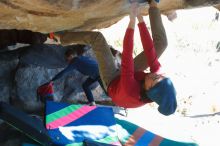 Bouldering in Hueco Tanks on 12/31/2018 with Blue Lizard Climbing and Yoga

Filename: SRM_20181231_1520140.jpg
Aperture: f/4.0
Shutter Speed: 1/250
Body: Canon EOS-1D Mark II
Lens: Canon EF 50mm f/1.8 II