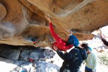 Bouldering in Hueco Tanks on 12/31/2018 with Blue Lizard Climbing and Yoga

Filename: SRM_20181231_1558410.jpg
Aperture: f/5.0
Shutter Speed: 1/250
Body: Canon EOS-1D Mark II
Lens: Canon EF 16-35mm f/2.8 L