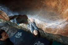 Bouldering in Hueco Tanks on 12/31/2018 with Blue Lizard Climbing and Yoga

Filename: SRM_20181231_1642210.jpg
Aperture: f/4.5
Shutter Speed: 1/200
Body: Canon EOS-1D Mark II
Lens: Canon EF 16-35mm f/2.8 L