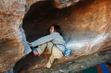 Bouldering in Hueco Tanks on 12/31/2018 with Blue Lizard Climbing and Yoga

Filename: SRM_20181231_1642570.jpg
Aperture: f/4.0
Shutter Speed: 1/200
Body: Canon EOS-1D Mark II
Lens: Canon EF 16-35mm f/2.8 L