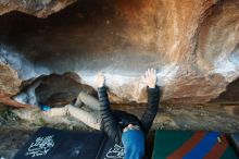 Bouldering in Hueco Tanks on 12/31/2018 with Blue Lizard Climbing and Yoga

Filename: SRM_20181231_1702440.jpg
Aperture: f/3.5
Shutter Speed: 1/250
Body: Canon EOS-1D Mark II
Lens: Canon EF 16-35mm f/2.8 L