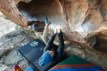Bouldering in Hueco Tanks on 12/31/2018 with Blue Lizard Climbing and Yoga

Filename: SRM_20181231_1702510.jpg
Aperture: f/3.5
Shutter Speed: 1/250
Body: Canon EOS-1D Mark II
Lens: Canon EF 16-35mm f/2.8 L