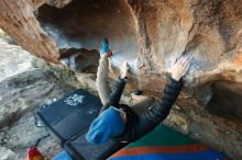 Bouldering in Hueco Tanks on 12/31/2018 with Blue Lizard Climbing and Yoga

Filename: SRM_20181231_1702511.jpg
Aperture: f/3.5
Shutter Speed: 1/250
Body: Canon EOS-1D Mark II
Lens: Canon EF 16-35mm f/2.8 L