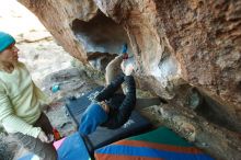 Bouldering in Hueco Tanks on 12/31/2018 with Blue Lizard Climbing and Yoga

Filename: SRM_20181231_1713040.jpg
Aperture: f/4.0
Shutter Speed: 1/200
Body: Canon EOS-1D Mark II
Lens: Canon EF 16-35mm f/2.8 L